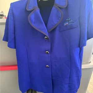 Royal Blue Short Sleeve Blazer m62